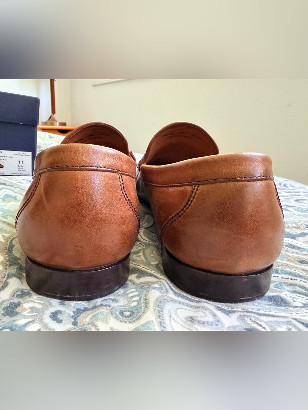 Smathers & Branson Darcy Stripe Downing Bit Chestnut Brown Leather Loafers Sz 11 - Picture 7 of 11